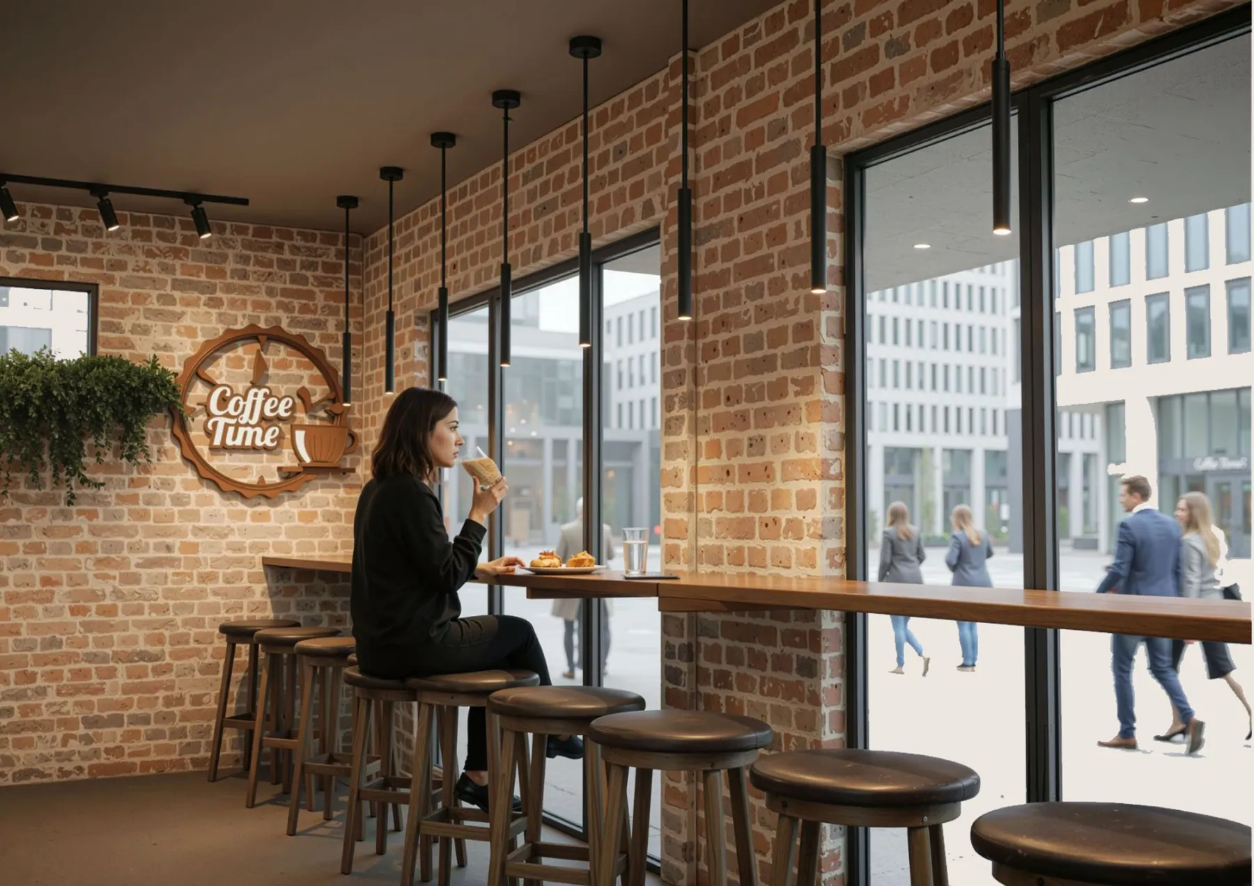 Brick & Bread — nowoczesna kanapkownia z barem przy oknie